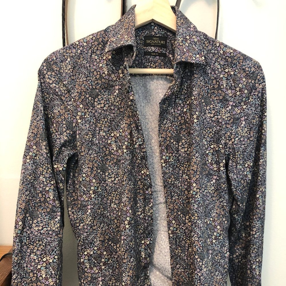 Next signature liberty dress shirt Slim fit